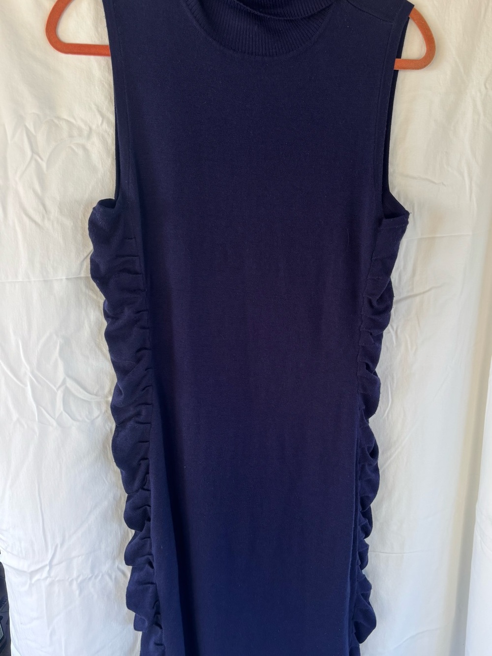 Calvin Klein Navy Ribbed Knit Top